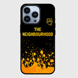 Чехол для iPhone 13 Pro The Neighbourhood - gold gradient: символ сверху, цвет: 3D-черный