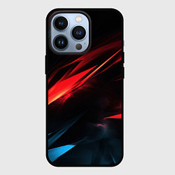 Чехол для iPhone 13 Pro Red black abstract, цвет: 3D-черный