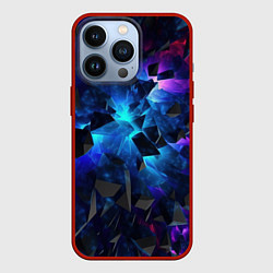 Чехол для iPhone 13 Pro Объемные летящие элементы, цвет: 3D-красный