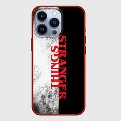 Чехол для iPhone 13 Pro Stranger things BW, цвет: 3D-красный