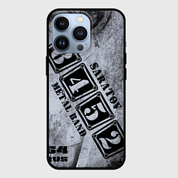 Чехол для iPhone 13 Pro 8452 metal band Саратов, цвет: 3D-черный