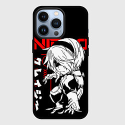 Чехол для iPhone 13 Pro Nier automata - черный и красный, цвет: 3D-черный