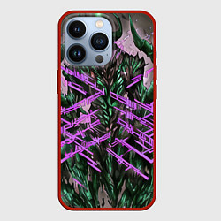 Чехол для iPhone 13 Pro Фиолетовый элементаль киберпанк, цвет: 3D-красный