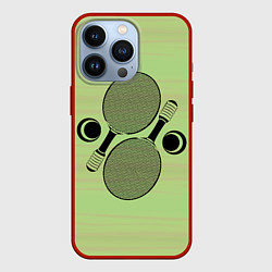 Чехол для iPhone 13 Pro Настольный теннис или пинг понг, цвет: 3D-красный