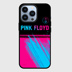 Чехол для iPhone 13 Pro Pink Floyd - neon gradient: символ сверху, цвет: 3D-черный