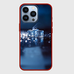 Чехол для iPhone 13 Pro Кубики льда с дымком, цвет: 3D-красный