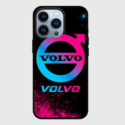 Чехол для iPhone 13 Pro Volvo - neon gradient, цвет: 3D-черный