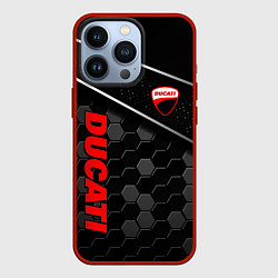 Чехол для iPhone 13 Pro Ducati - технологическая броня, цвет: 3D-красный