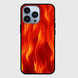 Чехол для iPhone 13 Pro Огонь рыжий, цвет: 3D-черный