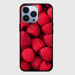 Чехол для iPhone 13 Pro Малина - паттерн, цвет: 3D-черный