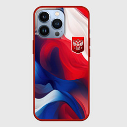 Чехол для iPhone 13 Pro Красный герб России, цвет: 3D-красный