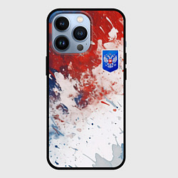 Чехол iPhone 13 Pro Краски и герб России
