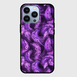 Чехол для iPhone 13 Pro Фиолетовые щупальца и дым, цвет: 3D-черный