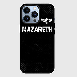 Чехол для iPhone 13 Pro Nazareth glitch на темном фоне: символ сверху, цвет: 3D-черный