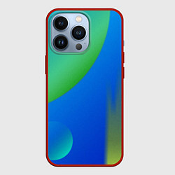 Чехол для iPhone 13 Pro Яркий синий круг, цвет: 3D-красный