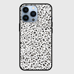 Чехол для iPhone 13 Pro Маленькие цветочки паттерн, цвет: 3D-черный