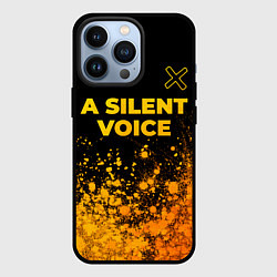 Чехол iPhone 13 Pro A Silent Voice - gold gradient: символ сверху