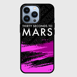 Чехол для iPhone 13 Pro Thirty Seconds to Mars rock legends: символ сверху, цвет: 3D-черный