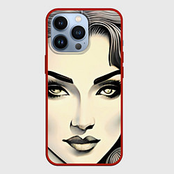 Чехол для iPhone 13 Pro Красивая женщина, цвет: 3D-красный
