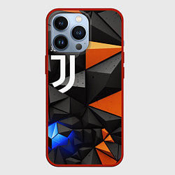 Чехол для iPhone 13 Pro Juventus orange black style, цвет: 3D-красный