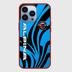 Чехол для iPhone 13 Pro Alpina - blue colors, цвет: 3D-красный