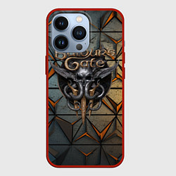 Чехол для iPhone 13 Pro Baldurs Gate 3 dark logo, цвет: 3D-красный