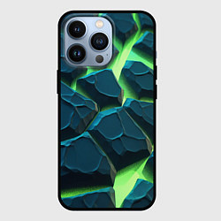 Чехол для iPhone 13 Pro Камни в неоне, цвет: 3D-черный