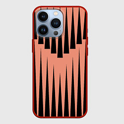 Чехол для iPhone 13 Pro Терракотовая строгая геометрия, цвет: 3D-красный