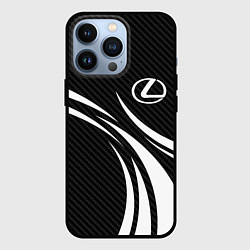 Чехол для iPhone 13 Pro Lexus - carbon line, цвет: 3D-черный