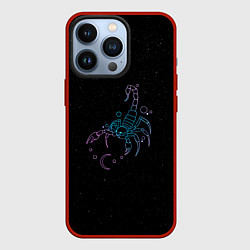 Чехол для iPhone 13 Pro Знак зодиака скорпион - космос, цвет: 3D-красный