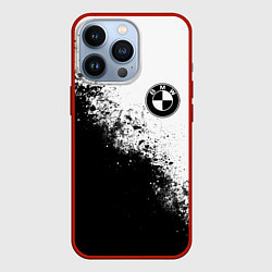 Чехол для iPhone 13 Pro BMW - black and white, цвет: 3D-красный