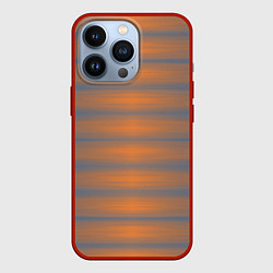 Чехол для iPhone 13 Pro Полосатый закат градиент, цвет: 3D-красный