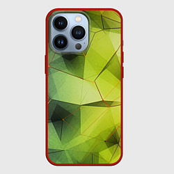 Чехол iPhone 13 Pro Зеленая текстура объемная