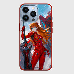 Чехол для iPhone 13 Pro Аска Еванеглион, цвет: 3D-красный