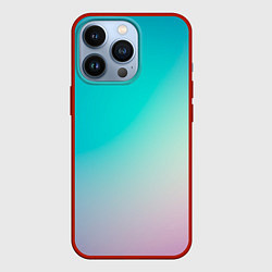 Чехол для iPhone 13 Pro Розовоголубые цвета, цвет: 3D-красный