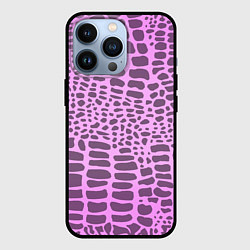 Чехол для iPhone 13 Pro Розовая рептилия, цвет: 3D-черный