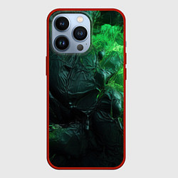 Чехол iPhone 13 Pro Зеленая объемная текстура