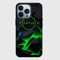 Чехол для iPhone 13 Pro Stafield logo green fire, цвет: 3D-черный