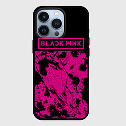 Чехол для iPhone 13 Pro Black pink - emblem - pattern - music, цвет: 3D-черный