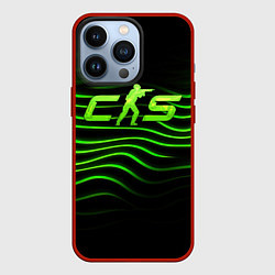 Чехол для iPhone 13 Pro CS2 green logo, цвет: 3D-красный