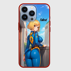Чехол для iPhone 13 Pro Fallout game girl, цвет: 3D-красный