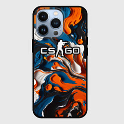 Чехол для iPhone 13 Pro Мазки краски - CS GO, цвет: 3D-черный