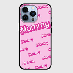 Чехол для iPhone 13 Pro Мамочка в стиле барби - паттерн розовый, цвет: 3D-черный