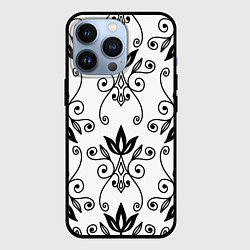 Чехол для iPhone 13 Pro Royal Lily - pattern, цвет: 3D-черный