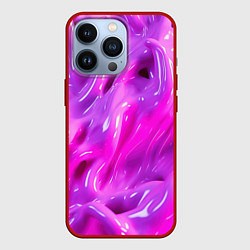 Чехол для iPhone 13 Pro Розовая слизь, цвет: 3D-красный