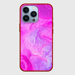 Чехол для iPhone 13 Pro Розовая текстура, цвет: 3D-красный