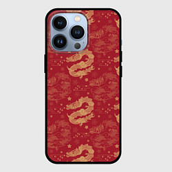 Чехол для iPhone 13 Pro The chinese dragon pattern, цвет: 3D-черный