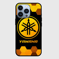 Чехол для iPhone 13 Pro Yamaha - gold gradient, цвет: 3D-черный