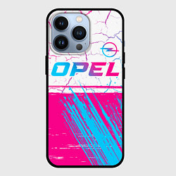 Чехол для iPhone 13 Pro Opel neon gradient style: символ сверху, цвет: 3D-черный