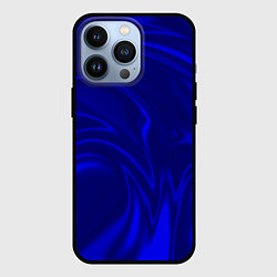 Чехол для iPhone 13 Pro Имитация синий шёлк, цвет: 3D-черный